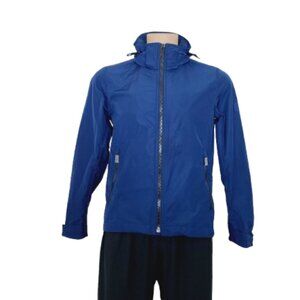 Burberry Men's Blue Packaway Hood Shape-Memory Taffeta‎ Jacket Size 46